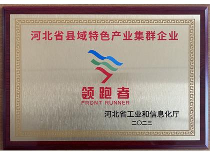 河北省縣域特色產業集群企業領跑者